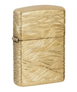 Zippo Armor Luxury Waves MultiCut Tumbled Brass - 46273