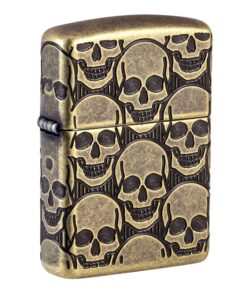 Zippo Armor Cackling Cranium Multicut Antique Brass - 46302