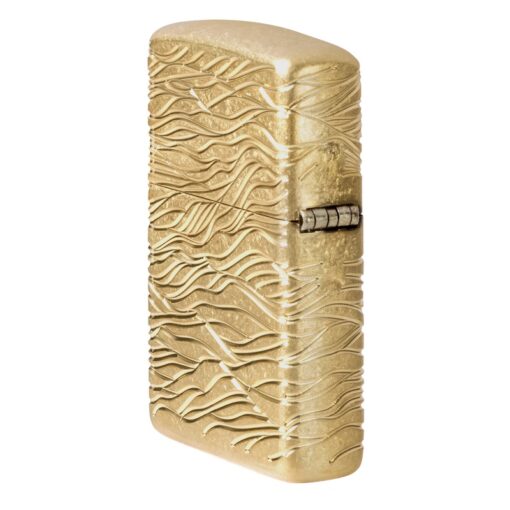 Zippo Armor Luxury Waves MultiCut Tumbled Brass - 46273 - Hình ảnh 5