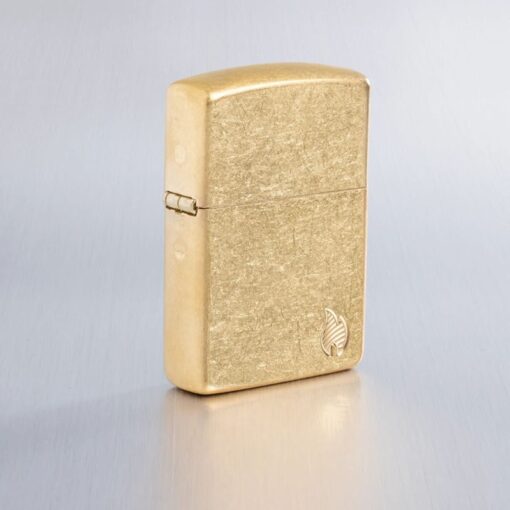 Zippo Armor Deep Carved Flame Tumbled Brass - 46398 - Hình ảnh 7