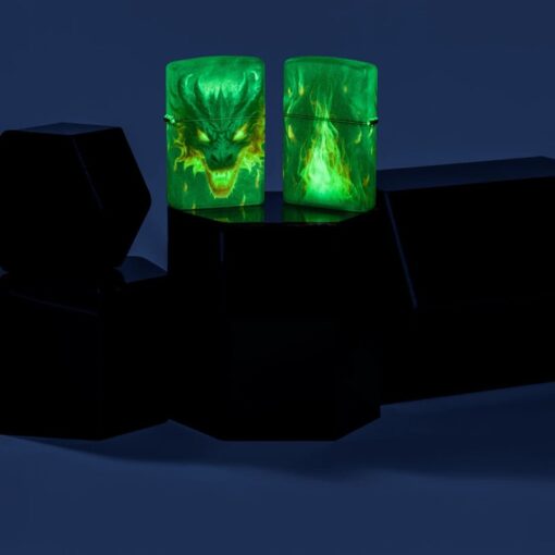 Zippo Glowing Dragon 540 Color Glow In The Dark Green - 46251 - Hình ảnh 11