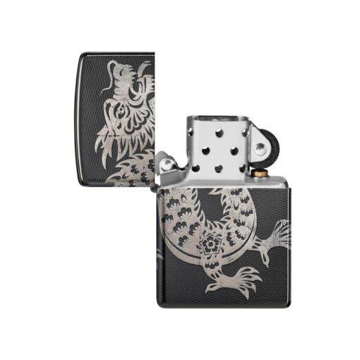 Zippo Lucky Dragon Photo 360° High Polish Black - 46260 - Hình ảnh 2