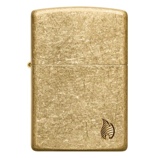 Zippo Armor Deep Carved Flame Tumbled Brass - 46398 - Hình ảnh 2