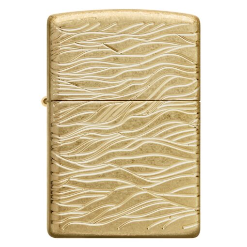 Zippo Armor Luxury Waves MultiCut Tumbled Brass - 46273 - Hình ảnh 2