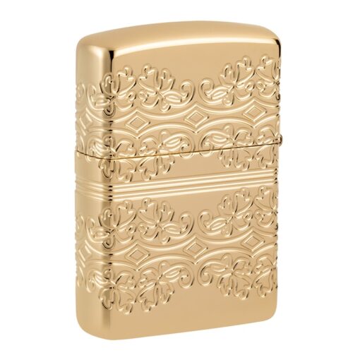 Zippo Lucky Clover Armor MultiCut High Polish Gold Plate - 46301 - Hình ảnh 3