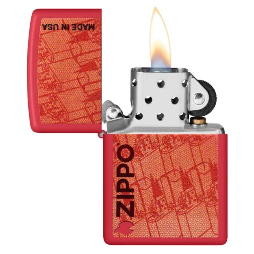 Zippo Made in USA Red Matte - 46487 - Hình ảnh 4