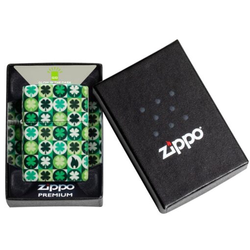 Zippo Clover Design Glow in the Dark Green Matte - 46015 - Hình ảnh 10