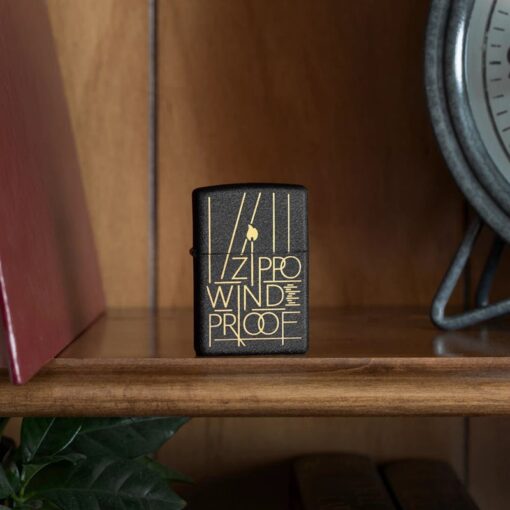 Zippo Line Art Zippo Black Crackle - 46172 - Hình ảnh 8