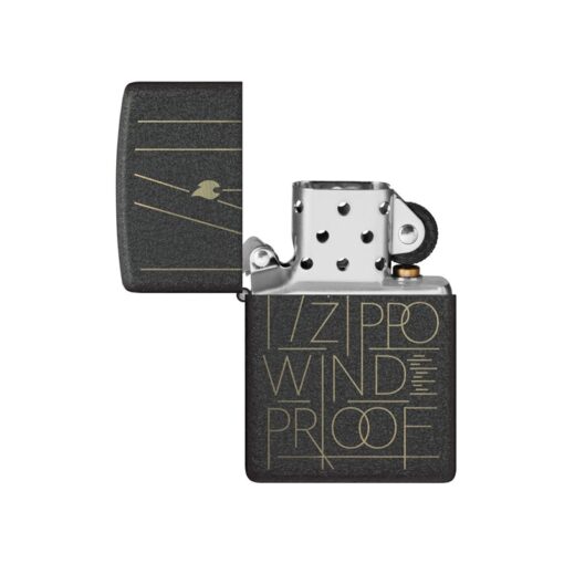Zippo Line Art Zippo Black Crackle - 46172 - Hình ảnh 2
