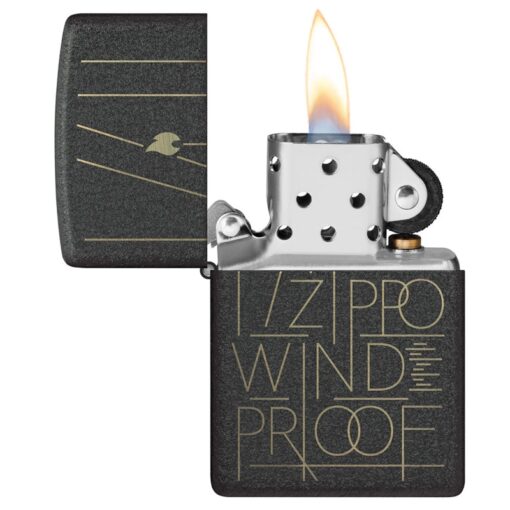 Zippo Line Art Zippo Black Crackle - 46172 - Hình ảnh 5