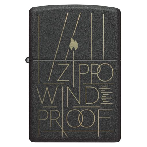 Zippo Line Art Zippo Black Crackle - 46172 - Hình ảnh 3