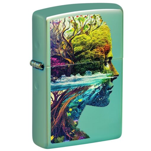 Zippo One with Nature High Polish Green - 46233