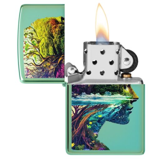 Zippo One with Nature High Polish Green - 46233 - Hình ảnh 4