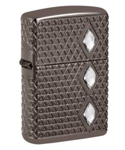 Zippo Armor MultiCut Diamond Pattern with Crystals Black Ice - 46316