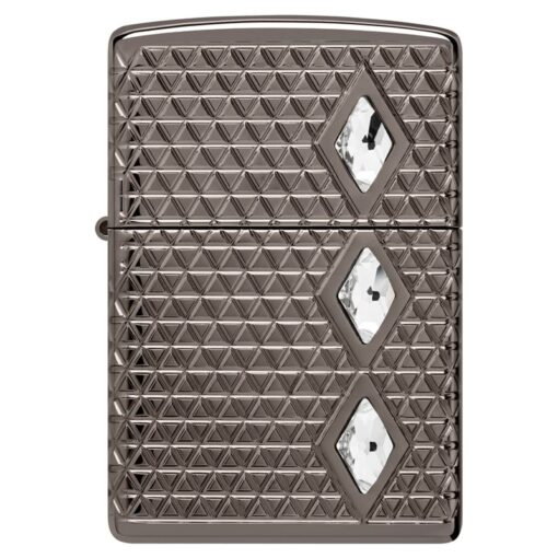Zippo Armor MultiCut Diamond Pattern with Crystals Black Ice - 46316 - Hình ảnh 4