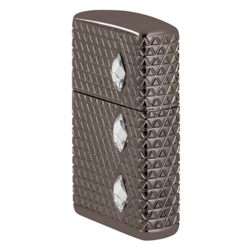 Zippo Armor MultiCut Diamond Pattern with Crystals Black Ice - 46316 - Hình ảnh 5
