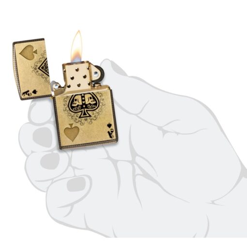 Zippo Ace of Skulls 540 Fusion Tumbled Brass - 46388 - Hình ảnh 8