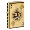 Zippo Ace of Skulls 540 Fusion Tumbled Brass - 46388