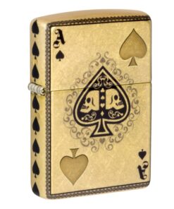 Zippo Ace of Skulls 540 Fusion Tumbled Brass - 46388
