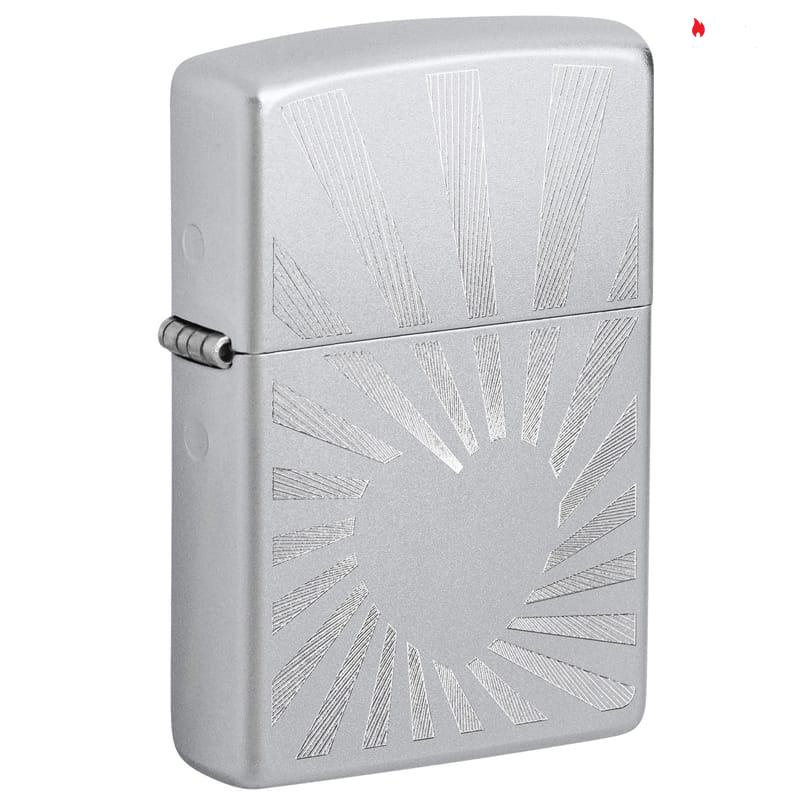 Zippo Love Radiates Engraved Satin Chrome - 46480