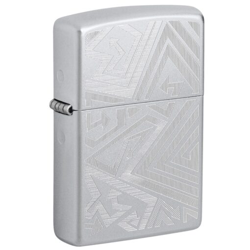 Zippo Which Way? Engraved Satin Chrome - 46481