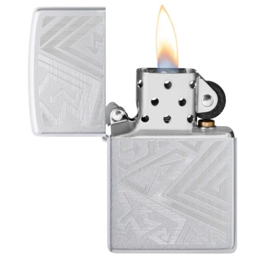 Zippo Which Way? Engraved Satin Chrome - 46481 - Hình ảnh 3