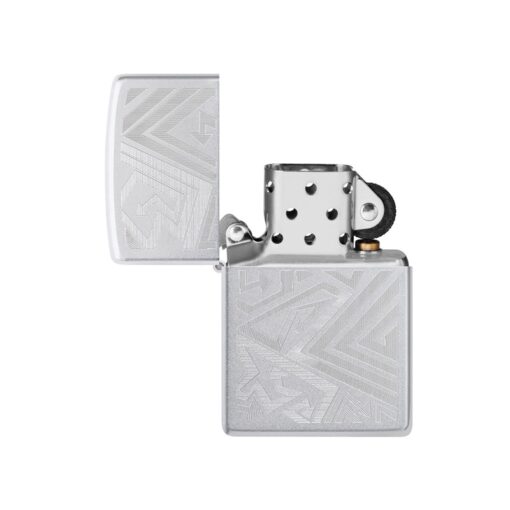 Zippo Which Way? Engraved Satin Chrome - 46481 - Hình ảnh 2