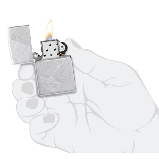 Zippo Which Way? Engraved Satin Chrome - 46481 - Hình ảnh 5