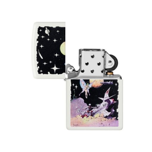 Zippo Frank Frazetta Fairy Spaceship White Matte - 48378 - Hình ảnh 2