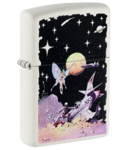 Zippo Frank Frazetta Fairy Spaceship White Matte - 48378