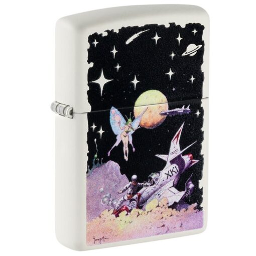 Zippo Frank Frazetta Fairy Spaceship White Matte - 48378
