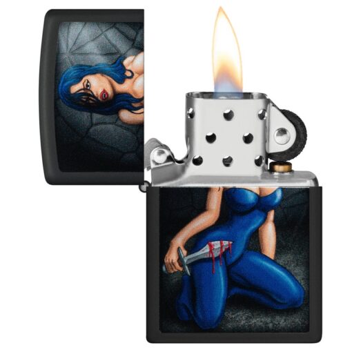 Zippo Woman Dagger Black Matte - 48388 - Hình ảnh 4