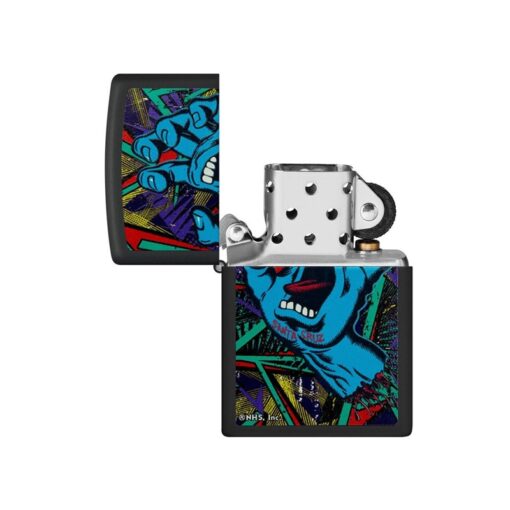 Zippo Santa Cruz Screaming Hand Black Light Black Matte - 48415 - Hình ảnh 2