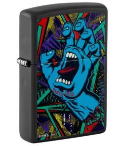 Zippo Santa Cruz Screaming Hand Black Light Black Matte - 48415