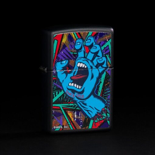 Zippo Santa Cruz Screaming Hand Black Light Black Matte - 48415 - Hình ảnh 8