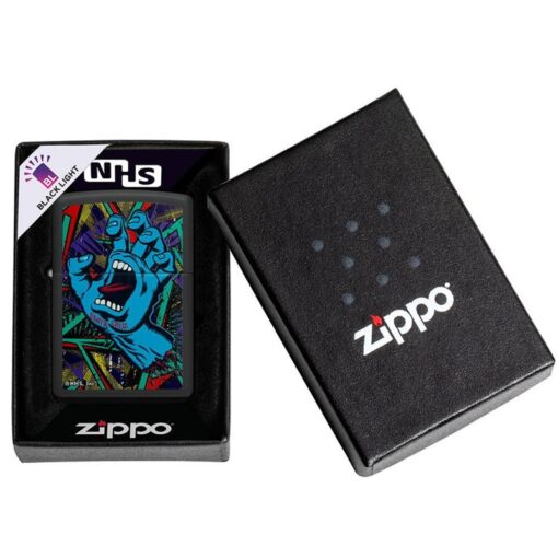 Zippo Santa Cruz Screaming Hand Black Light Black Matte - 48415 - Hình ảnh 7