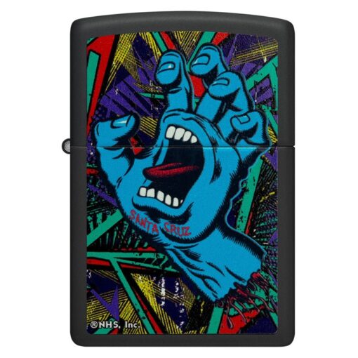 Zippo Santa Cruz Screaming Hand Black Light Black Matte - 48415 - Hình ảnh 3