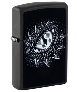 Zippo Black Light Dragon Eye Design Black Matte - 48608