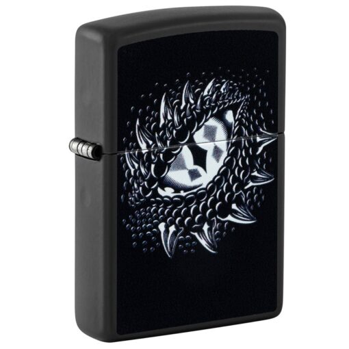 Zippo Black Light Dragon Eye Design Black Matte - 48608