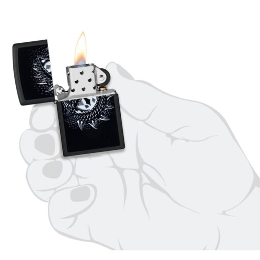 Zippo Black Light Dragon Eye Design Black Matte - 48608 - Hình ảnh 6