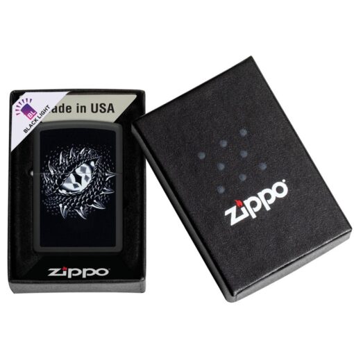 Zippo Black Light Dragon Eye Design Black Matte - 48608 - Hình ảnh 7
