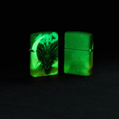 Zippo Dragon Design Glow in the Dark Green Matte - 48934 - Hình ảnh 12