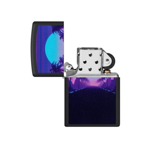 Zippo Sunset Black Light Design Black Lighter Black Matte - 49809 - Hình ảnh 2