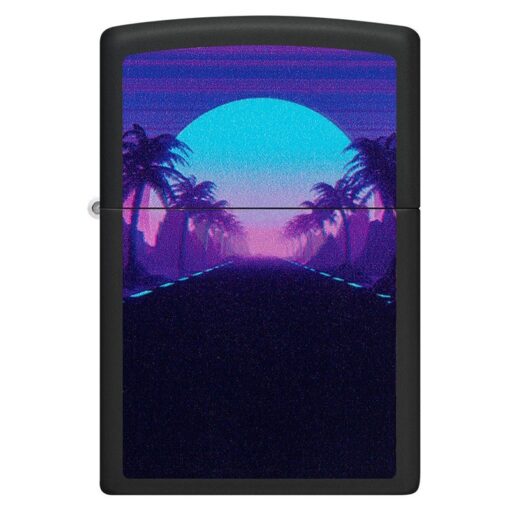 Zippo Sunset Black Light Design Black Lighter Black Matte - 49809 - Hình ảnh 3