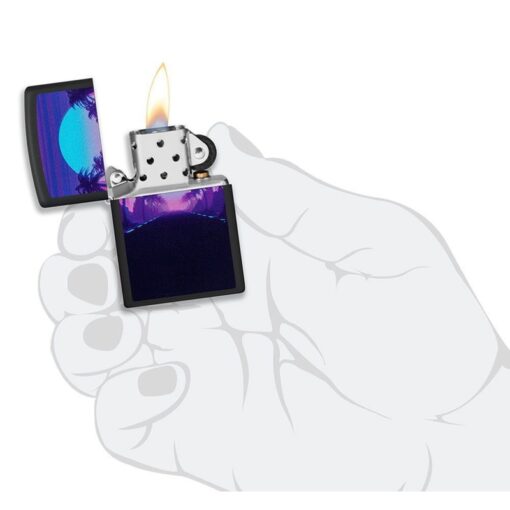 Zippo Sunset Black Light Design Black Lighter Black Matte - 49809 - Hình ảnh 6