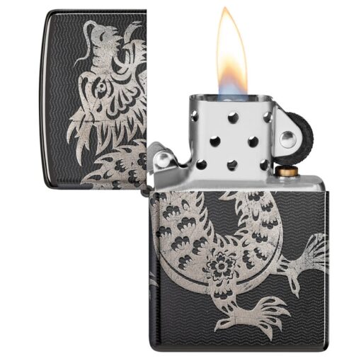 Zippo Lucky Dragon Photo 360° High Polish Black - 46260 - Hình ảnh 8