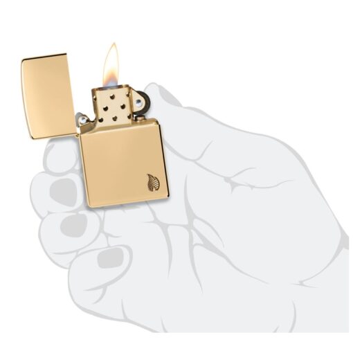 Zippo Armor Deep Carved Flame High Polish Brass - 46397 - Hình ảnh 5