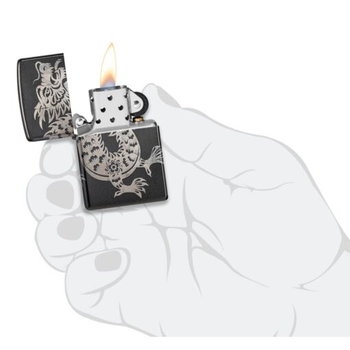 Zippo Lucky Dragon Photo 360° High Polish Black - 46260 - Hình ảnh 9