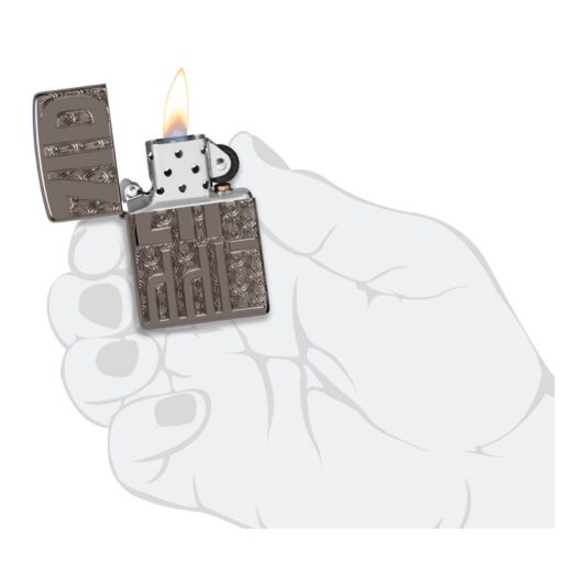Zippo Armor Reverse Carve Zippo Black Ice - 46312 - Hình ảnh 8