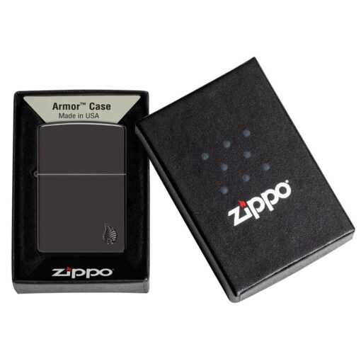 Zippo Armor Deep Carved Flame High Polish Black - 46402 - Hình ảnh 6